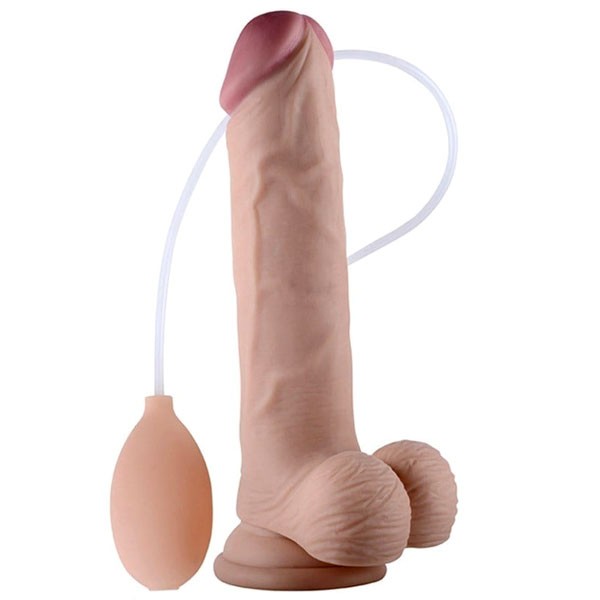 Su Fışkırtmalı Vantuzlu Ten Dokulu Penis 23 cm