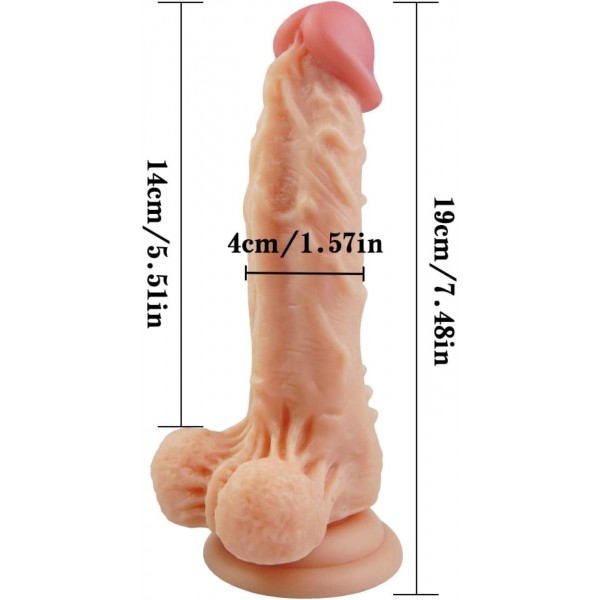 Damarlı ve Gerçekçi Belden Bağlamalı Penis - 18 Cm