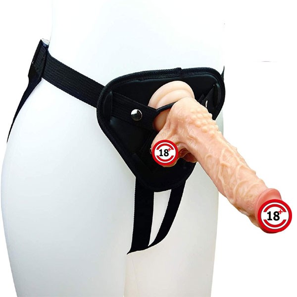 Damarlı ve Gerçekçi Belden Bağlamalı Penis - 18 Cm