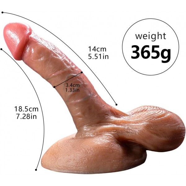 Süper Yumuşak Simüle Edilmiş Yapay Penis - 18,5 Cm