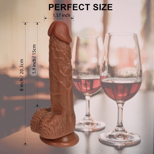 Kadınlar için Gerçekçi Büyük Yapay Penis - 21 Cm