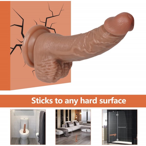 Kadınlar için Gerçekçi Büyük Yapay Penis - 21 Cm