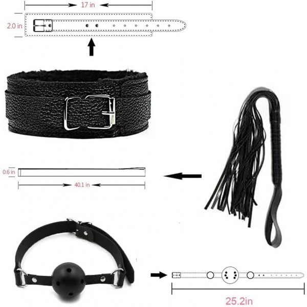 BDSM Kiti - 7 Parça Deri Esaret Seti