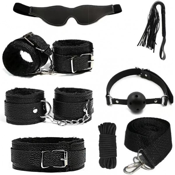 BDSM Kiti - 7 Parça Deri Esaret Seti