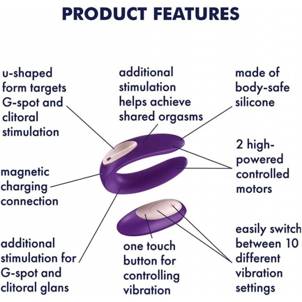 Satisfyer Double Plus Uzaktan Kumanda Partner Vibratör