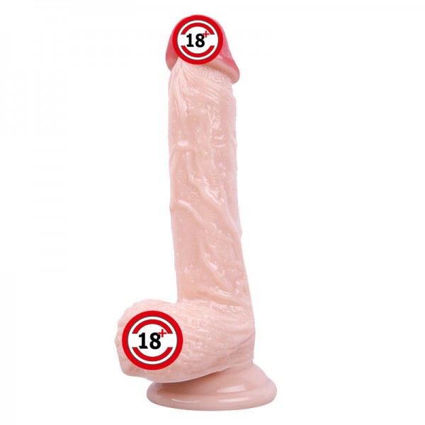 Gerçekçi Titreşimli Vakumlu Yapay Penis - 21 cm