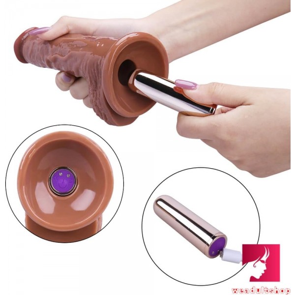 Gerçekçi Titreşimli Vakumlu Yapay Penis - 21 cm