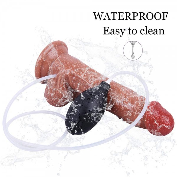 Çiftler İçin Fışkırtmalı Gerçekçi Yapay Penis - 19 cm