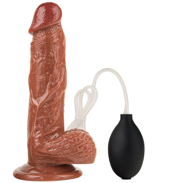 Çiftler İçin Fışkırtmalı Gerçekçi Yapay Penis - 19 cm