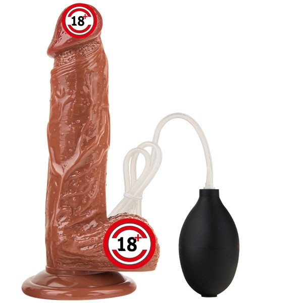 Çiftler İçin Fışkırtmalı Gerçekçi Yapay Penis - 19 cm
