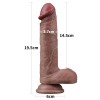 Lovetoy Dual Layered Silicone Realistik Dildo - 20 Cm