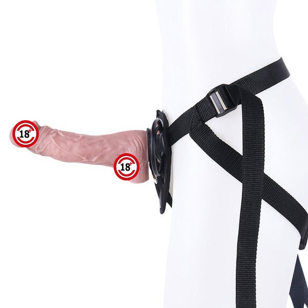 Gerçekçi Sıvı Silikon Belden Bağlamalı Penis - 21 Cm