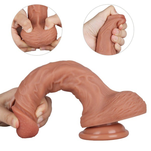 Ultra Gerçekçi Sıvı Silikon Belden Bağlamalı Penis - 22 Cm