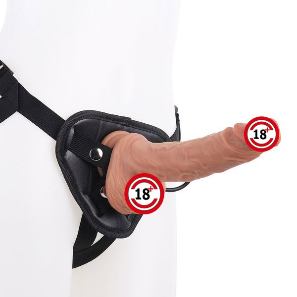 Ultra Gerçekçi Sıvı Silikon Belden Bağlamalı Penis - 22 Cm