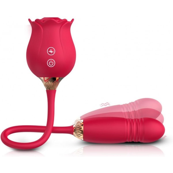 Şarjlı Rose Sucking Vibratör – İleri Geri Titreşim ve Klitoral Emme