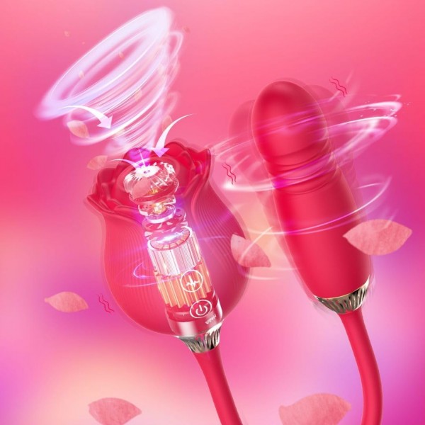 Şarjlı Rose Sucking Vibratör – İleri Geri Titreşim ve Klitoral Emme