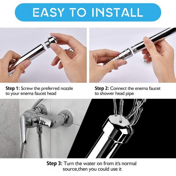 Anal Lavman İçin Özel Tasarlanan Duş Başlığı Seti – 3 Başlık + Kadife Çanta