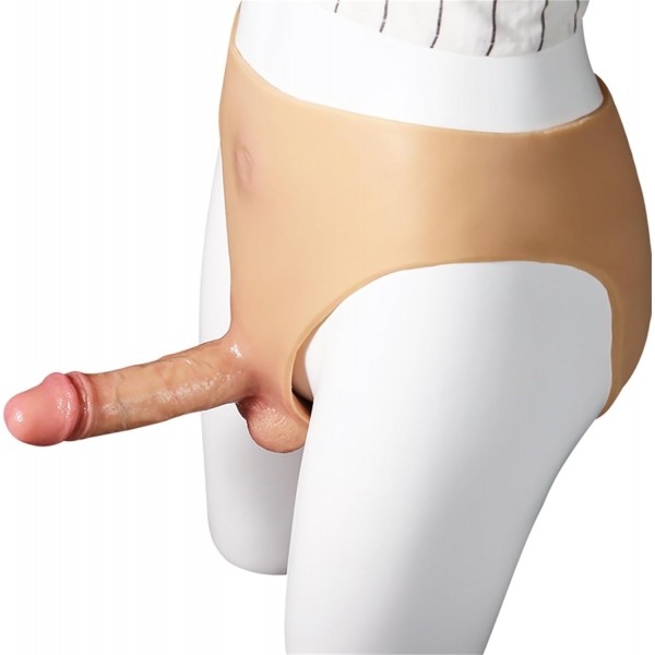 Giyilebilir İçi Dolu Gerçekçi Silikon Dildo – 15 Cm