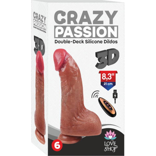 Çift Katmanlı 10 Fonksiyonlu Yukarı-Aşağı Titreşimli Kumandalı Dildo