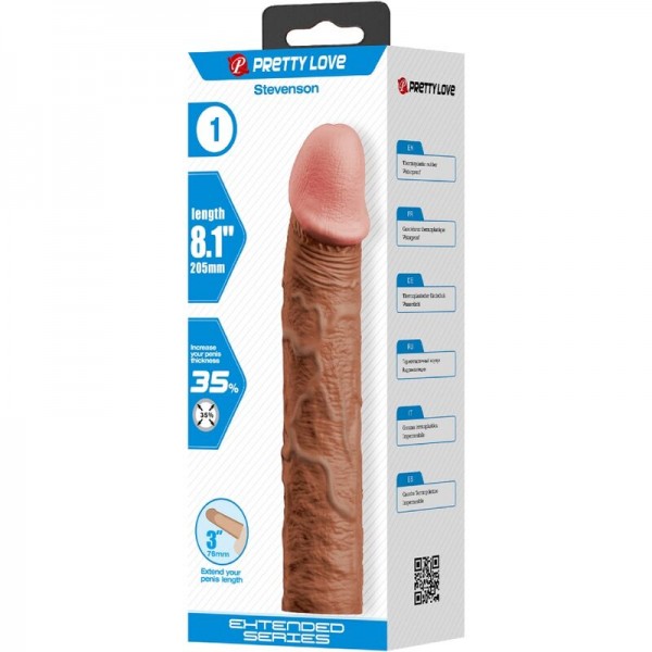 Stevenson Gerçek Hissiyatlı Uzatıcı Penis Kılıfı – 20 Cm
