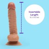 Gerçekçi 20 cm Dildo – Damarlı, Testisli Ve Vantuzlu