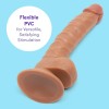 Gerçekçi 20 cm Dildo – Damarlı, Testisli Ve Vantuzlu