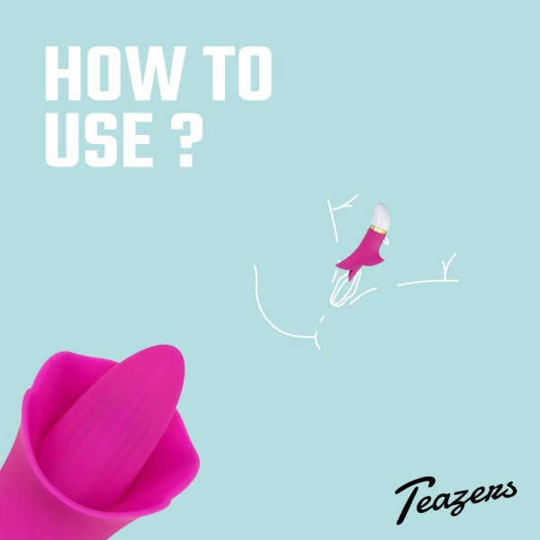 Clitoris Vibrator With Tongue - Pink | Teazers