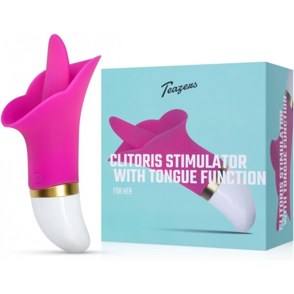 Clitoris Vibrator With Tongue - Pink | Teazers