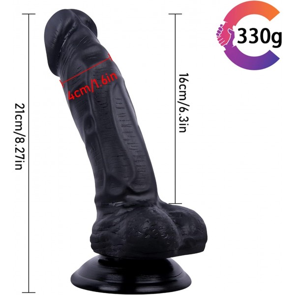 Realistik Dildo 21 cm – Doğal His, Esnek ve Konforlu Tasarım