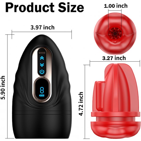 Electric Masturbator Cup – 9 Modlu Isıtmalı Oral Mastürbatör