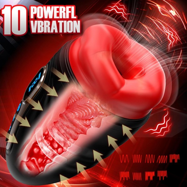 Electric Masturbator Cup – 9 Modlu Isıtmalı Oral Mastürbatör
