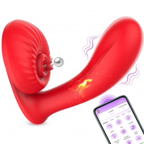 FoxShow APP Kontrollü Giyilebilir Vibratör – 10 Mod, Sessiz ve Güçlü Zevk