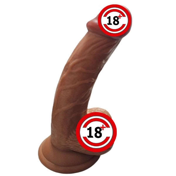 Gerçekçi Testisli Melez Dildo – 19 cm, Dolgun ve Yoğun Zevk