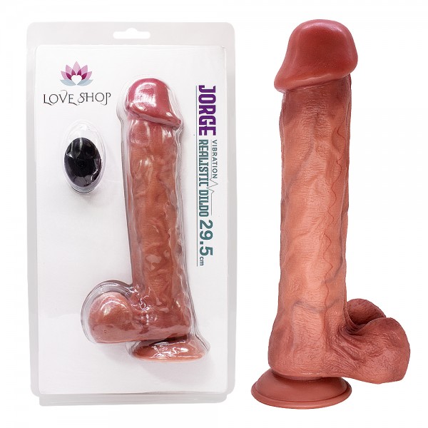 JORGE – 29,5 cm Gerçekçi Titreşimli Penis, Uzaktan Kumandalı ve Sessiz