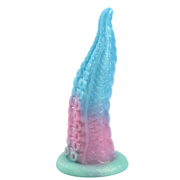 Realistik Yaratık Dildo – Spiral Dokulu, Vantuzlu Penis - 24 cm