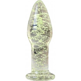 Karanlıkta Parlayan Cam Anal Plug – Pürüzsüz ve Baştan Çıkarıcı (9,5 cm)