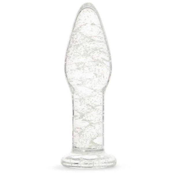 Karanlıkta Parlayan Cam Anal Plug – Pürüzsüz ve Baştan Çıkarıcı (9,5 cm)