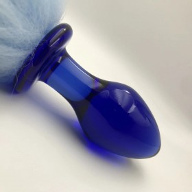 Mavi Cam Tilki Kuyruğu Anal Plug – Zarif Keşifler İçin Şık Bir Dokunuş