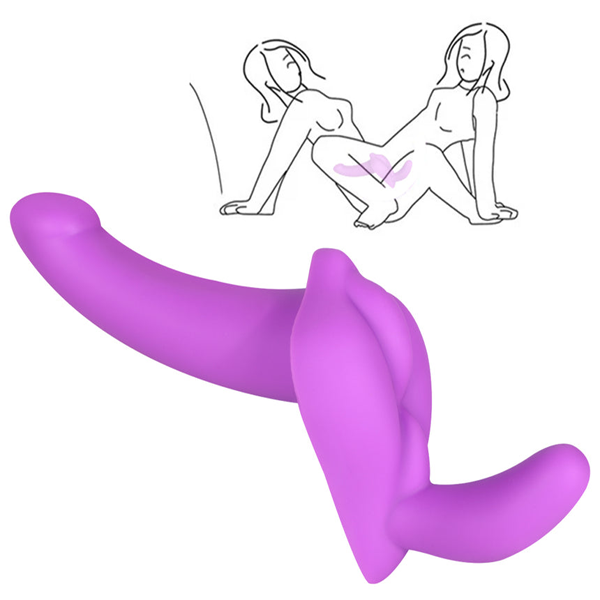MRIMIN Çift Taraflı Strapless Strap-On – Lezbiyen ve Çiftler İçin Silikon Dildo