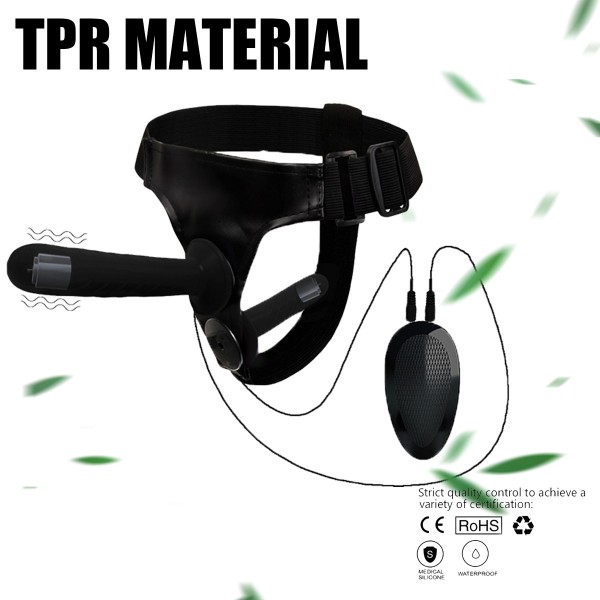 Double Dong Titreşimli Belden Bağlamalı Strap-On – Çift Taraflı Bisex Dildo Vibratör