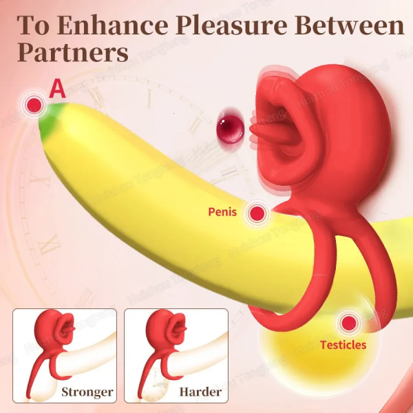 G-Noktası Uyarımlı 10 Modlu Titreşimli Penis Halkası – Çift Yönlü Haz