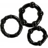 Stay Hard 3’lü Siyah Silikon Penis Halkası Seti – Farklı Boy, Yoğun His