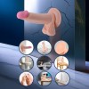 7 Modlu, Vantuzlu, Belden Bağlamalı, Realistik Silikon Dildo - 19 Cm