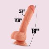 Gerçekçi Doku 19 cm Strapon Protez Dildo – Ayarlanabilir Kemerli, Medikal Silikon, Orta Boy