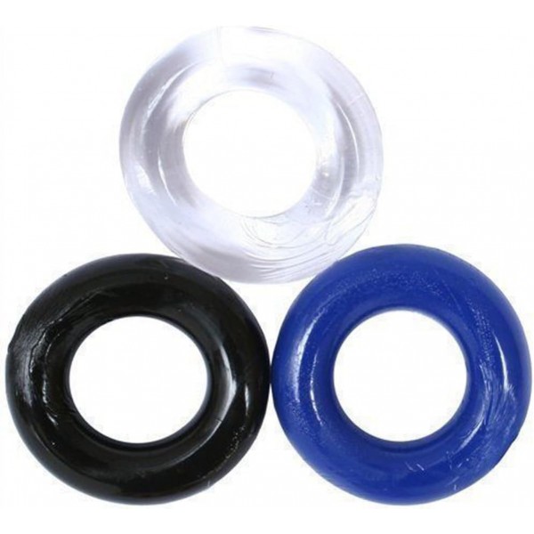 Stay Hard 3’lü Silikon Penis Halka Seti – Esnek ve Güvenli Performans Desteği