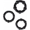 Stay Hard 3’lü Siyah Silikon Penis Halkası Seti – Farklı Boy, Yoğun His