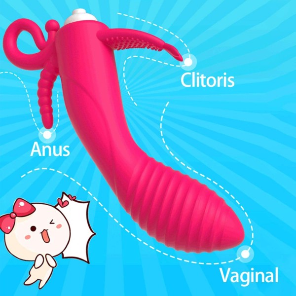 3’ü 1 Arada Çok Fonksiyonlu Vibratör – Esnek, Su Geçirmez Tasarım