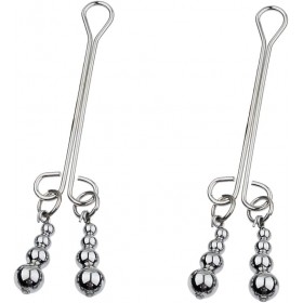 Boncuk Detaylı Ayarlanabilir Klitoris ve Meme Ucu Kelepçesi