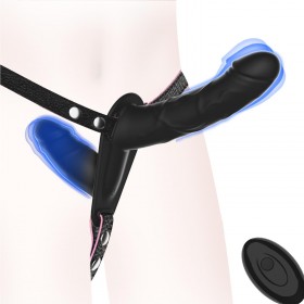 Dominate Series Çift Taraflı Titreşimli, Uzaktan Kumandalı Strapon Seti