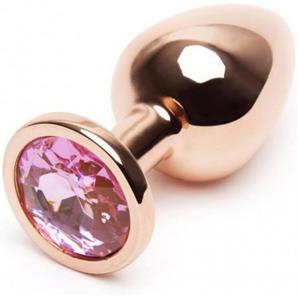 Pembe Paslanmaz Alüminyum Alaşımlı Çelik Anal Plug – Mat Yüzeyli ve Şık Tasarım